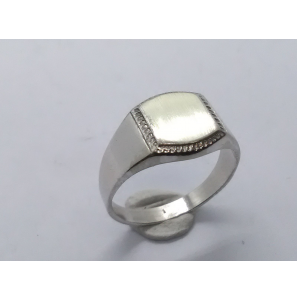 Zilver Graveerring 8x8 mm mt. 17¼ - 3222428