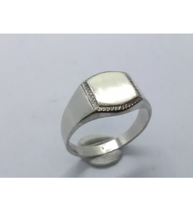 Zilver Graveerring 8x8 mm mt. 19¾ - 3222431