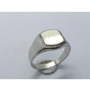 Zilver Graveerring 8x8 mm mt. 19¾ - 3222431