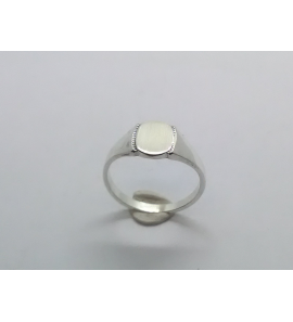 Zilver Graveerring 8x8 mm mt. 17¾ - 3222437