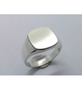 Zilver herenring stomphoek 14x12 mm mt. 19½ - 3222419