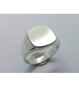 Zilver herenring stomphoek 14x12 mm mt. 19 - 3222420