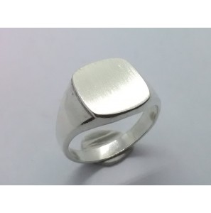 Zilver herenring stomphoek 14x12 mm mt. 19 - 3222420
