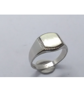 Zilver Graveerring 8x8 mm mt. 17¼ - 3222429