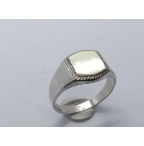 Zilver Graveerring 8x8 mm mt. 17¼ - 3222429