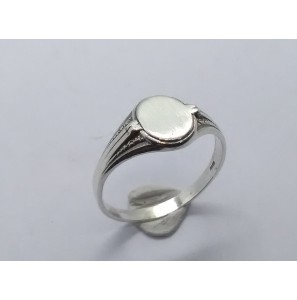 Zilver Graveerring 8x8 mm mt. 17½ - 3222440