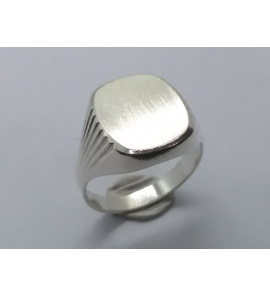 Zilver herenring ovaal 14x12 mm mt. 20½ - 3222482