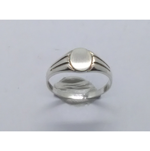 Zilver graveerring ovaal mt. 16½ - 3222502