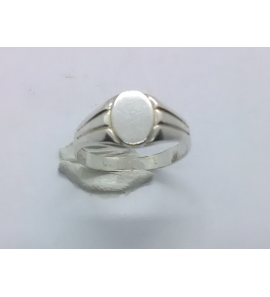 Zilver graveerring rechthoek mt. 14¼ - 3222504
