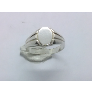 Zilver graveerring rechthoek mt. 14¼ - 3222504