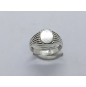 Zilver graveerring ovaal mt. 12¾ - 3222505