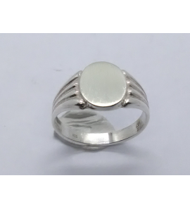 Zilver graveerring ovaal mt. 16¾ - 3222506