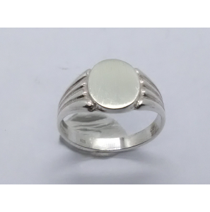Zilver graveerring ovaal mt. 16¾ - 3222506