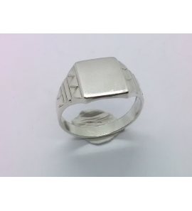 Zilver herenring vierkant 10x12 mm mt. 19¼ - 3222518