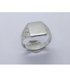 Zilver herenring vierkant 10x12 mm mt. 21¼ - 3222520