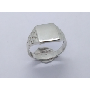 Zilver herenring vierkant 10x12 mm mt. 21¼ - 3222520