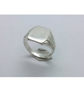 Zilver herenring vierkant 11x14 mm mt. 18¾ - 3222521