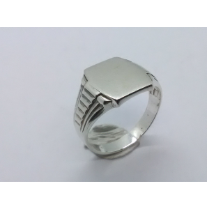 Zilver herenring vierkant 11x14 mm mt. 22 - 3222524