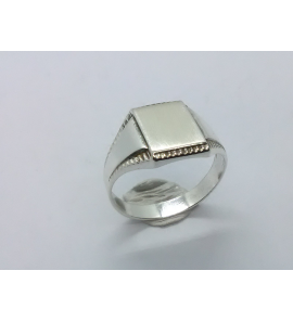 Zilver Graveerring rechthoek 10x8 mm mt. 20 - 3222532