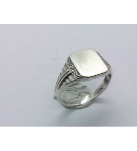Zilver Graveerring rechthoek 10x8 mm mt. 17 - 3222533