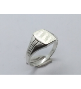Zilver Graveerring rechthoek 10x8 mm mt. 19 - 3222543
