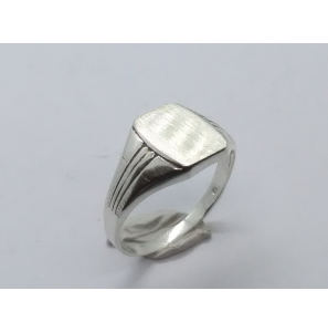 Zilver Graveerring rechthoek 10x8 mm mt. 19 - 3222543