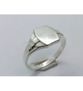 Zilver Graveerring rechthoek 11x8 mm mt. 20¼ - 3222550