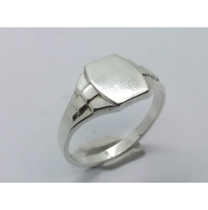 Zilver Graveerring rechthoek 11x8 mm mt. 20¼ - 3222550