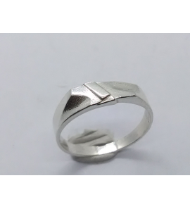 Zilver Unisex ring 4.4 mm mt. 17 - 3222553