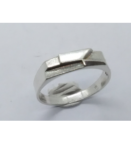 Zilver Unisex ring 4.4 mm mt. 18¾ - 3222554