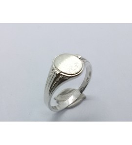 Zilver graveer ring ovaal mt. 18 - 3222926
