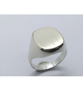 Zilver heren ring stomphoek mt. 19¾ - 3222929