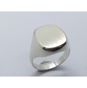 Zilver heren ring stomphoek mt. 19¾ - 3222929