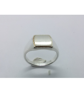 Zilver heren ring stomphoek  mt. 20¾ - 3222932
