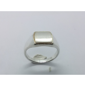 Zilver heren ring stomphoek  mt. 20¾ - 3222932