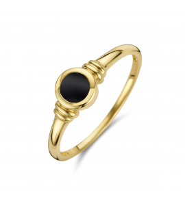 Goud dames ring met onix 4 mm mt. 17¥ - 3223728