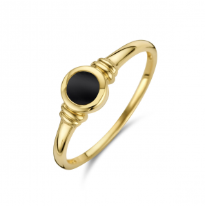 Goud dames ring met onix 4 mm mt. 17¥ - 3223728