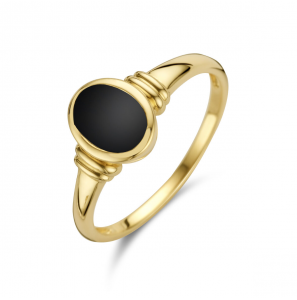 Goud dames ring met onix 7x5 mm mt. 17â? - 3223729