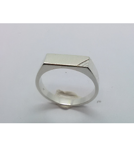 Zilver heren ring rechthoek mt. 20 - 3222896