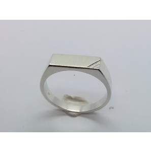 Zilver heren ring rechthoek mt. 20 - 3222896
