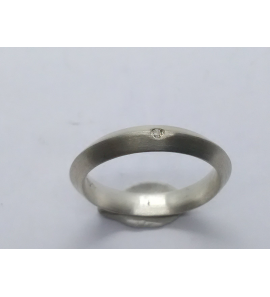 Zilver dames ring met 0.01 crt. mt. 17½ - 3222600