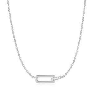 Ania Haie Interlock Nacklace M Silver 40-45 cm - 3222951