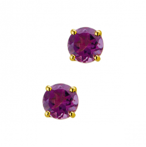 Goud oorknoppen Amathist 5 mm (2x 0.48ct) - 3223720