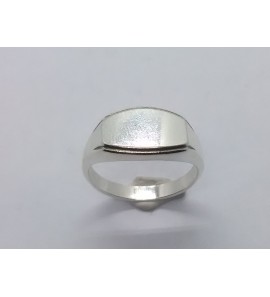 Zilver Graveerring ovaal 12x7 mm mt. 19½ - 3222556