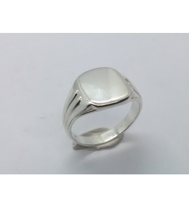 Zilver herenring rechthoek 12x14 mm mt. 19¾ - 3222576