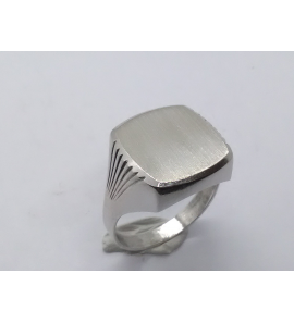 Zilver herenring vierkant 14x14 mm mt. 20 - 3222577