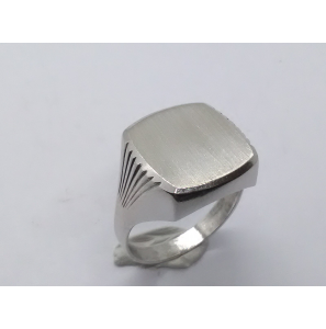 Zilver herenring vierkant 14x14 mm mt. 20 - 3222577