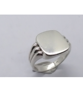 Zilver herenring rechthoek 14x16 mm mt. 20 - 3222578