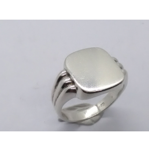 Zilver herenring rechthoek 14x16 mm mt. 20 - 3222578