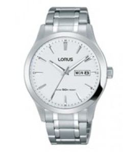 Lorus staal bracelet wit 50m wr - 3222675